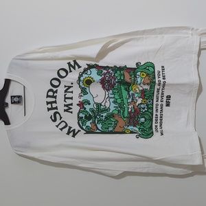 NFID Mushroom Mountain long sleeve shirt size Large white in color